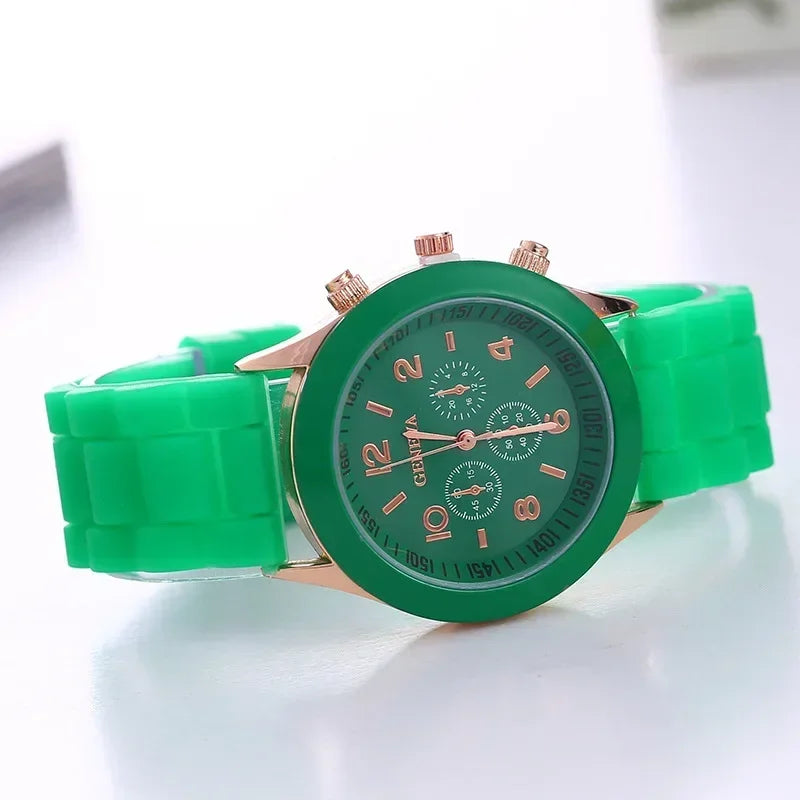 Premium Women's Luxury Quartz Watch - Silicone Strap Fashion Timepiece