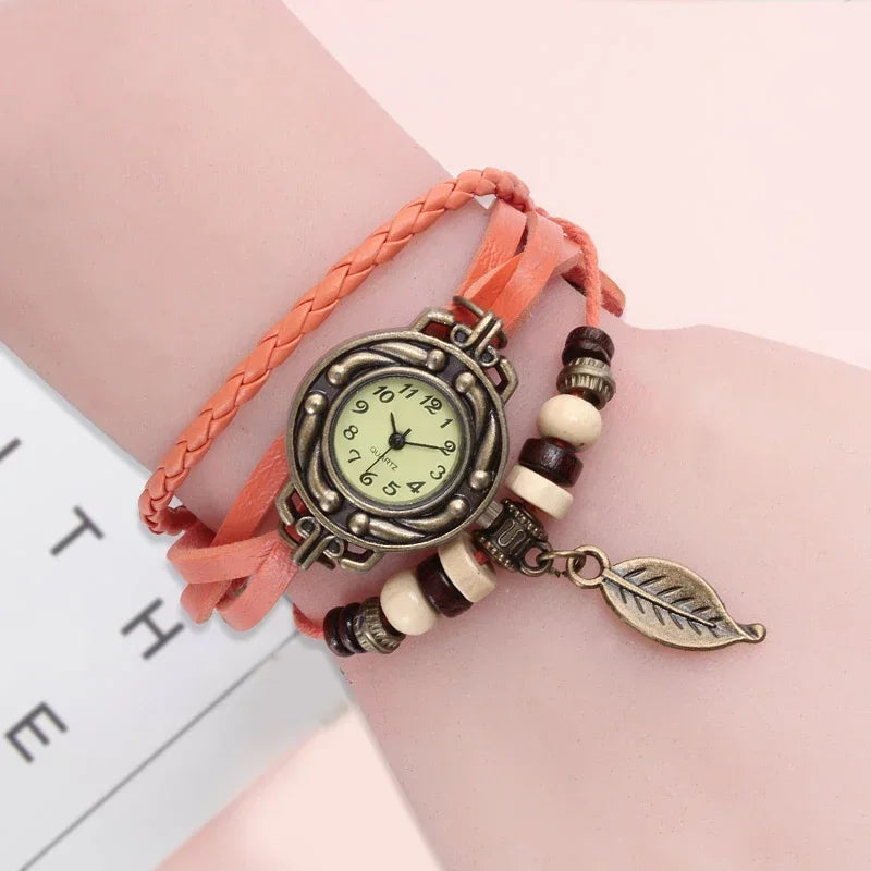 Elegant Fashion Ladies Dress Watches Vintage Wristwatches for Women Leatcher Band Small Dial Female Quartz Watch Montre Femme