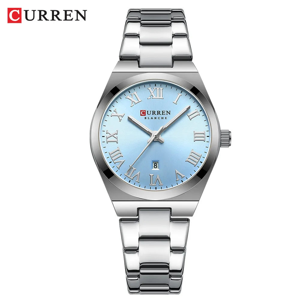 Curren 9095 Women's Luxury Watch - Elegant Stainless Steel Waterproof Quartz Timepiece