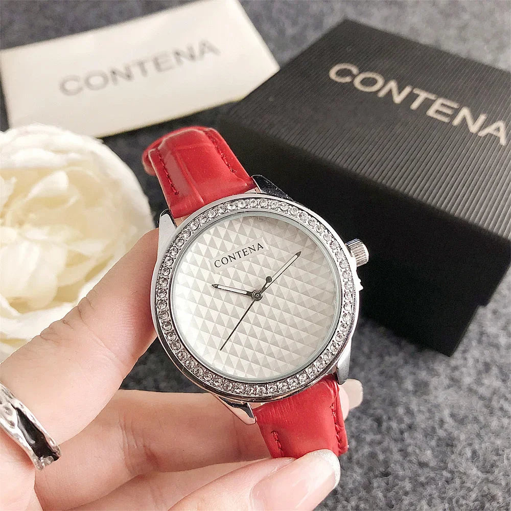 New Women Watches Top Brand Luxury Rhinestone Wrist Watch Clock for Women Casual Leather Quartz Ladies Watch relogio feminino