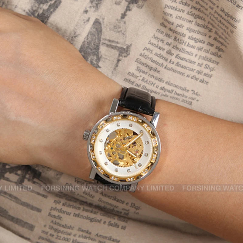 Tourbillon Skeleton Automatic Watch - Steel Band Mechanical