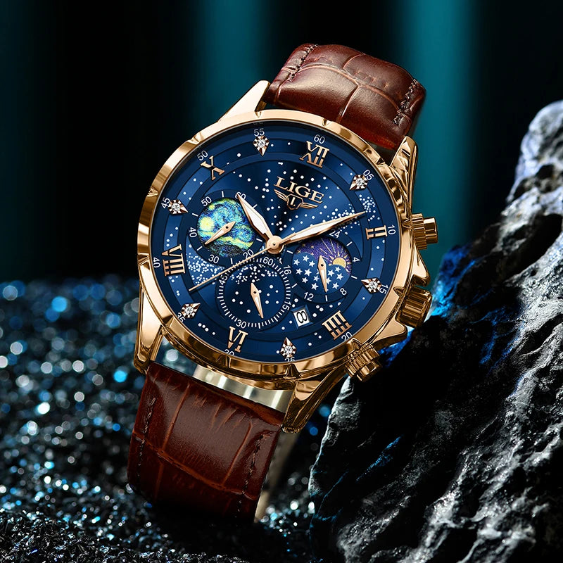 The Prestige Leather - Luxury Chronograph Watch