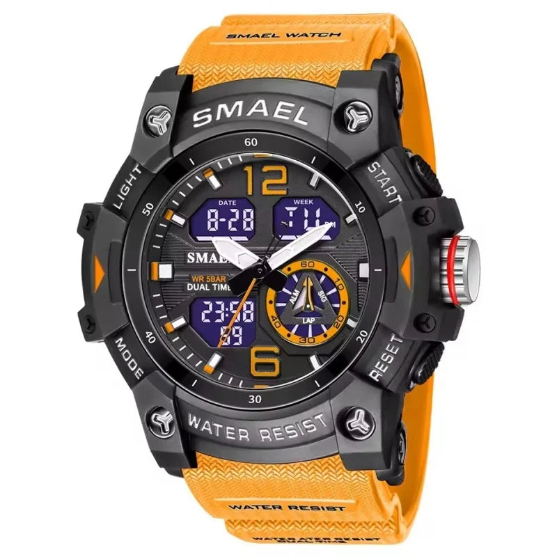 SMAEL Tactical Command 8007 - Military Dual Display Alarm Watch