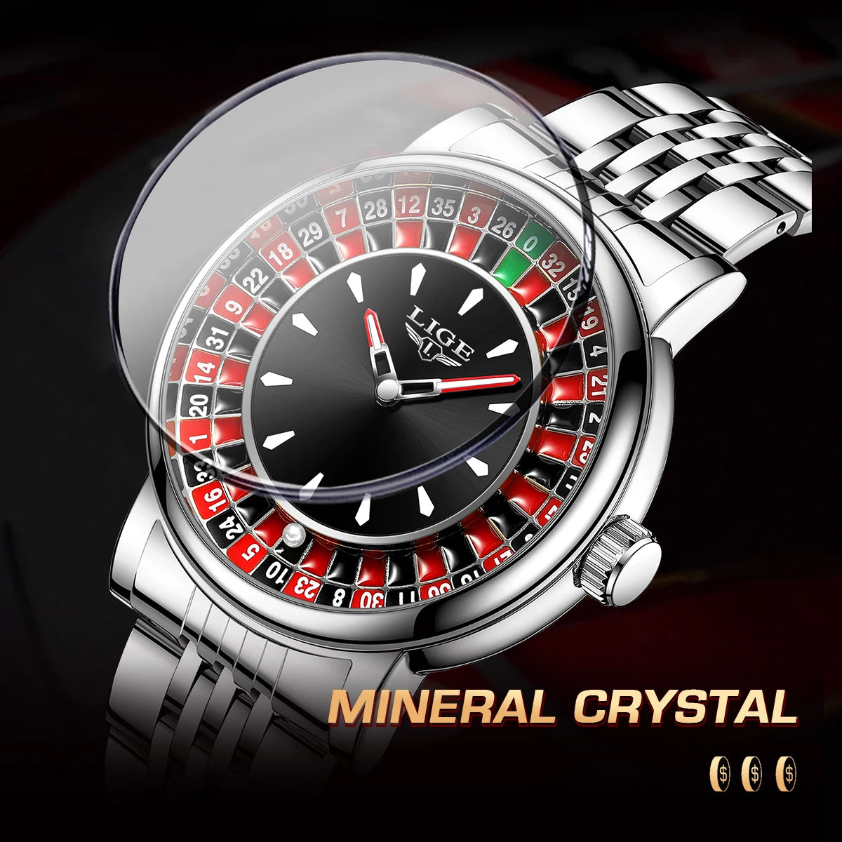 The Vegas Spinner - Roulette Dial Watch