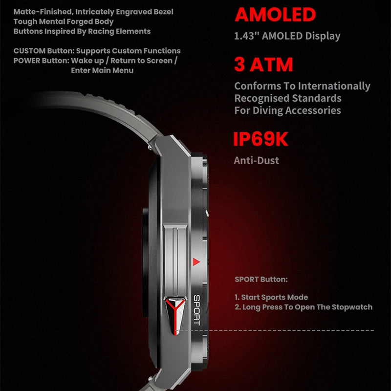 For HUAWEI Dual-Band satellite GPS Sports Smartwatch 1.43'' AMOLED Screen Compass BT 10ATM Waterproof SWIM SmartBracele 2025 New