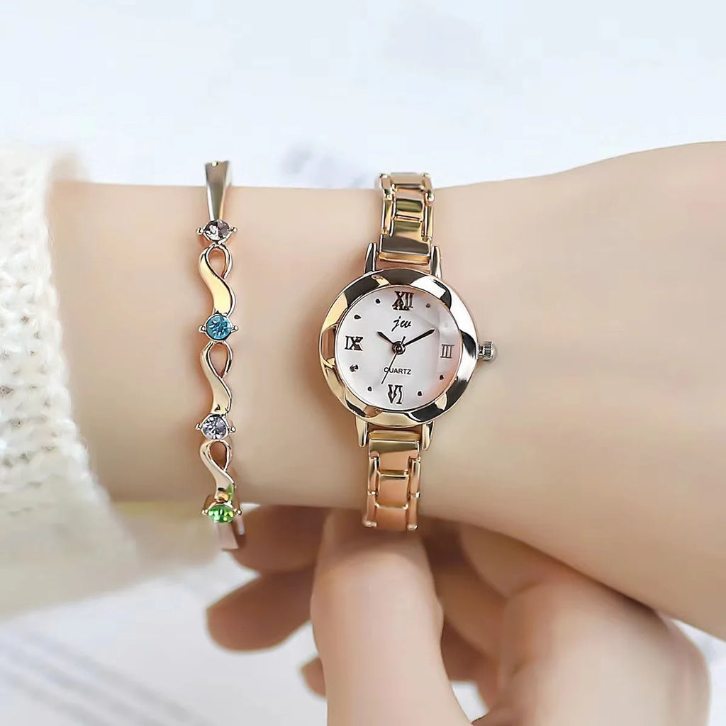 Fashion Small Dial Silver Watch For Women Stainless Steel Luxury Ladies Wristwatch Dress Women's Quartz Bracelet Clock Gift 2022