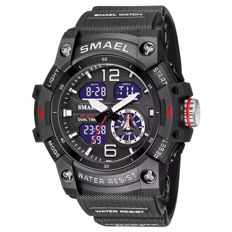SMAEL Tactical Command 8007 - Military Dual Display Alarm Watch