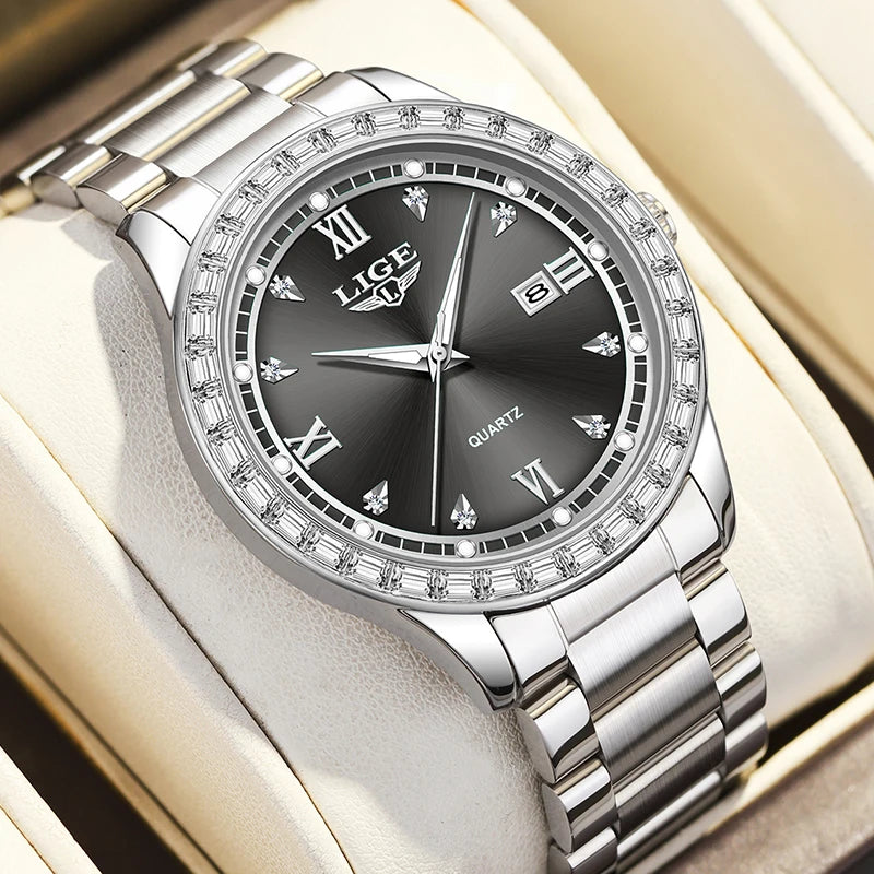 LIGE Femme Elegance - Luxury Women's Waterproof Date Watch