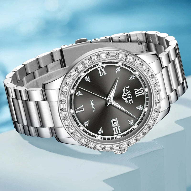 LIGE Femme Elegance - Luxury Women's Waterproof Date Watch