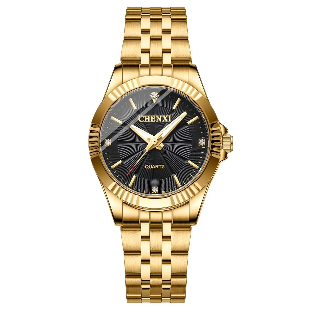 Golden Harmony - Luxury Diamond-Accented Couple's Watch Set