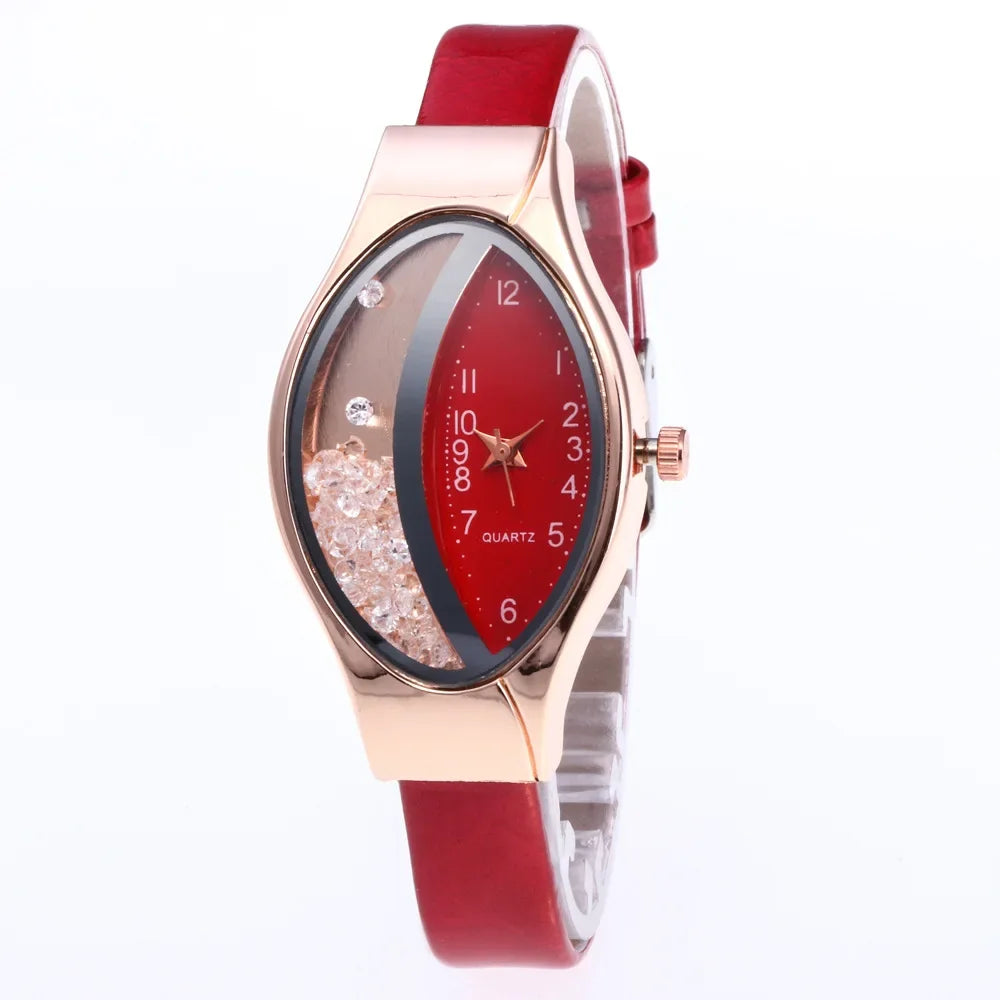 Fashion Women Watch Luxury Brand Ladies Clock Watches Pu Leather Wristwatch Women Watch Gift Montre Femme Relogios Feminino