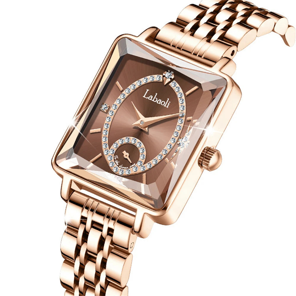 Fashionable Luxury Watches For Woman Diamond Studded Dial Waterproof Steel Strip Quartz Watch reloj часы женские наручные