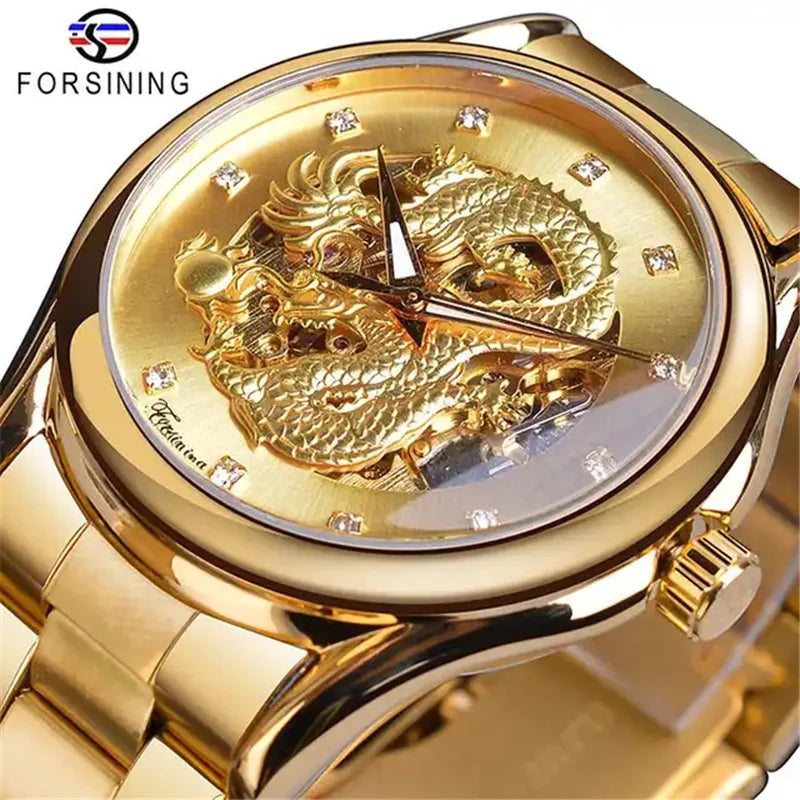 The Golden Dragon - Automatic Skeleton Watch