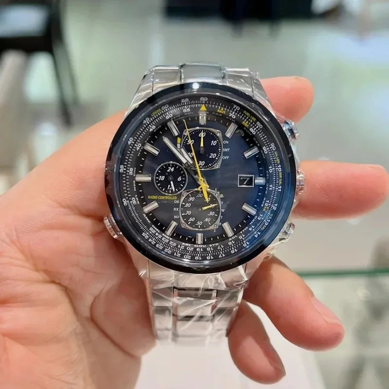 New Hot Sale Men Luxury Trend Quartz Clock Calendar Waterproof Multi Function Fancy Round Watch Stainless Automatic Watch
