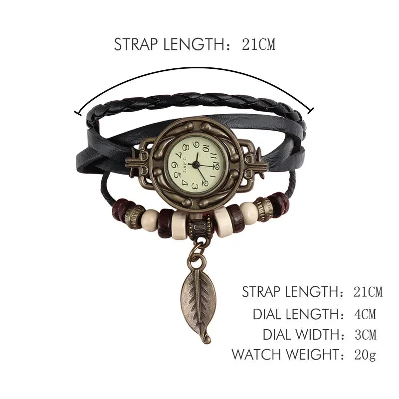 Elegant Fashion Ladies Dress Watches Vintage Wristwatches for Women Leatcher Band Small Dial Female Quartz Watch Montre Femme
