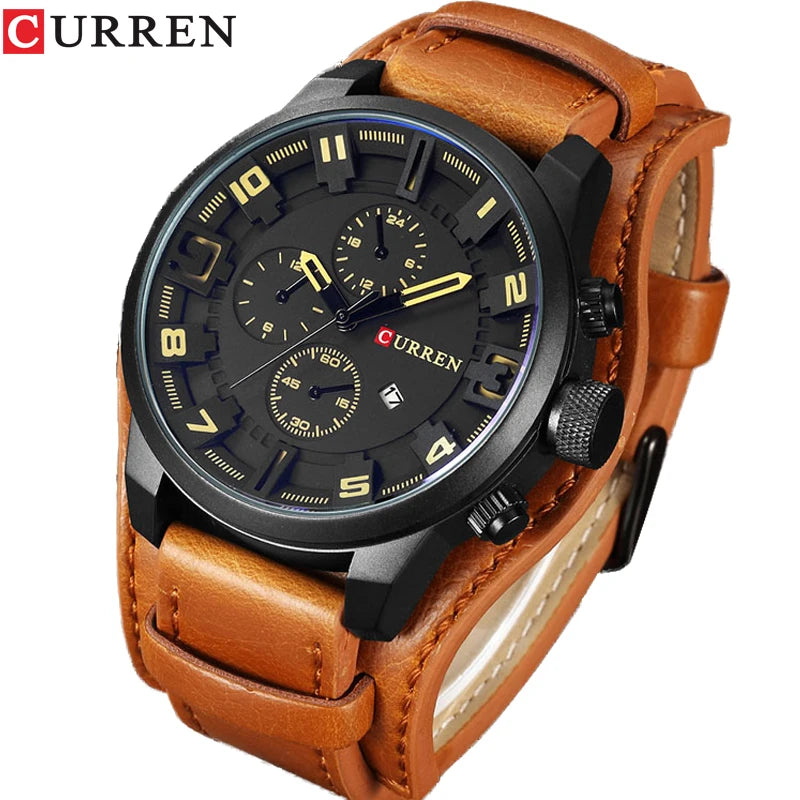 CURREN Men's Luxury Quartz Watch - Waterproof Business Casual Wristwatch