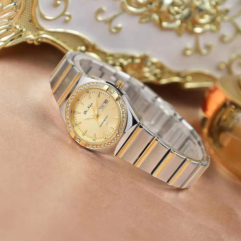 Fashion Ladies Wristwatch Luxury Waterproof Date Gold Watch For Women Dress Stainless Steel Quartz Women's Watches Reloj Mujer