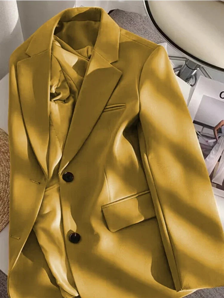 New in Spring Autumn Elegant Blazer Women Korean Casual Women's Jacket Fashion Luxury Female Coats Splice Office Lady Clothes