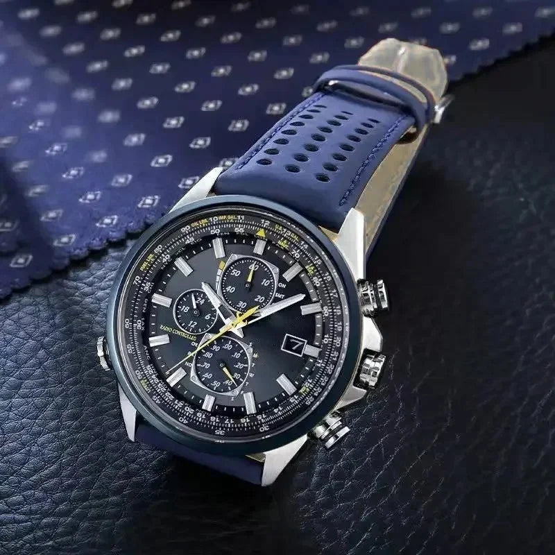 New Hot Sale Men Luxury Trend Quartz Clock Calendar Waterproof Multi Function Fancy Round Watch Stainless Automatic Watch