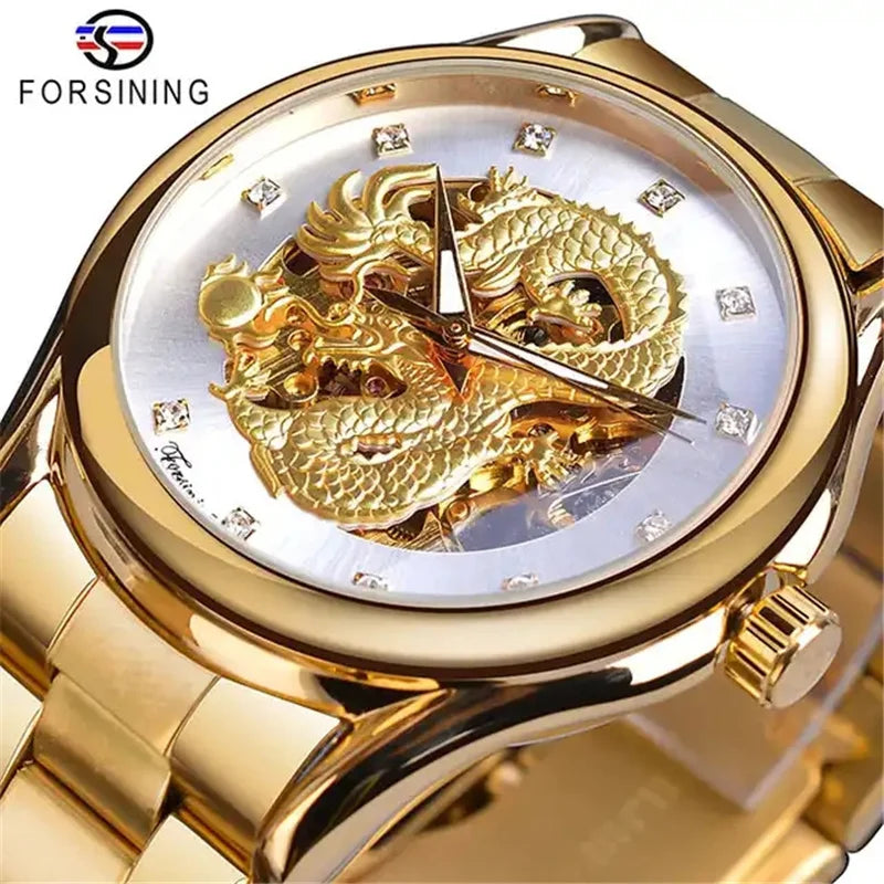 The Golden Dragon - Automatic Skeleton Watch