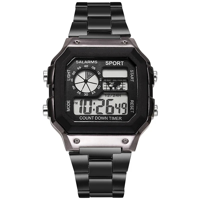 Fashion Sport Watch For Man Luxury Outdoor Stopwatch Led Light Digital Watches Electronic Movement Alarm Clock Men's Wristwatch