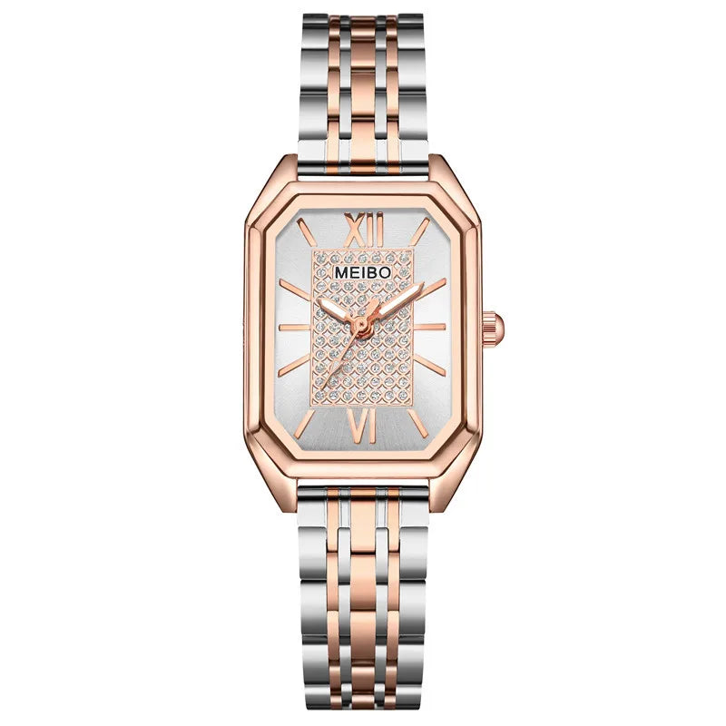 Women Luxury Famous Brand Watches Womens Stainless Steel Rectangle Quartz Watch For Women Fashion Dress Watches Relogio Feminino