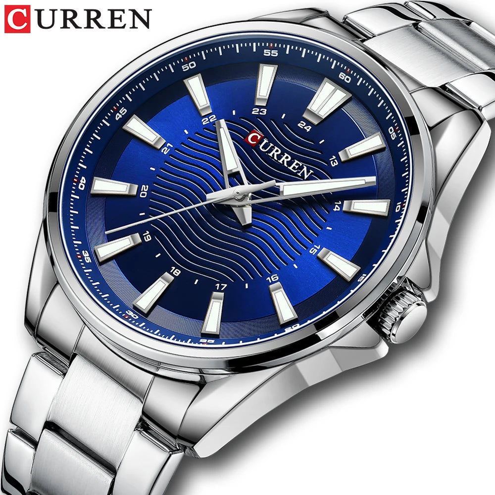Curren 8424 Men's Luxury Watch - Elegant Waterproof Steel Strap Business Timepiece