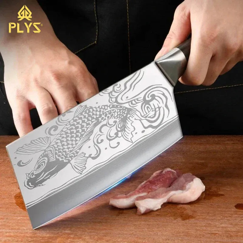 PLYS Stainless Steel Chef Specialized Knives,Kitchen Knife Set, Household Sharp Slicing Meat Chopper Boning Knife