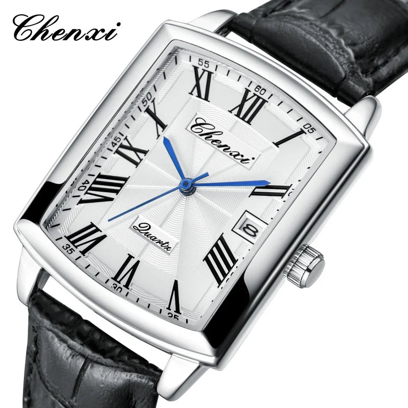 CHENXI 079A Couple Square Dial Watch