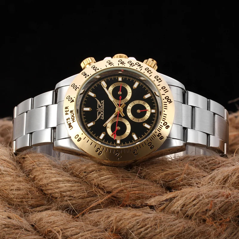 Jaragar Vintage Elite - Multifunctional Stainless Steel Automatic Waterproof Watch