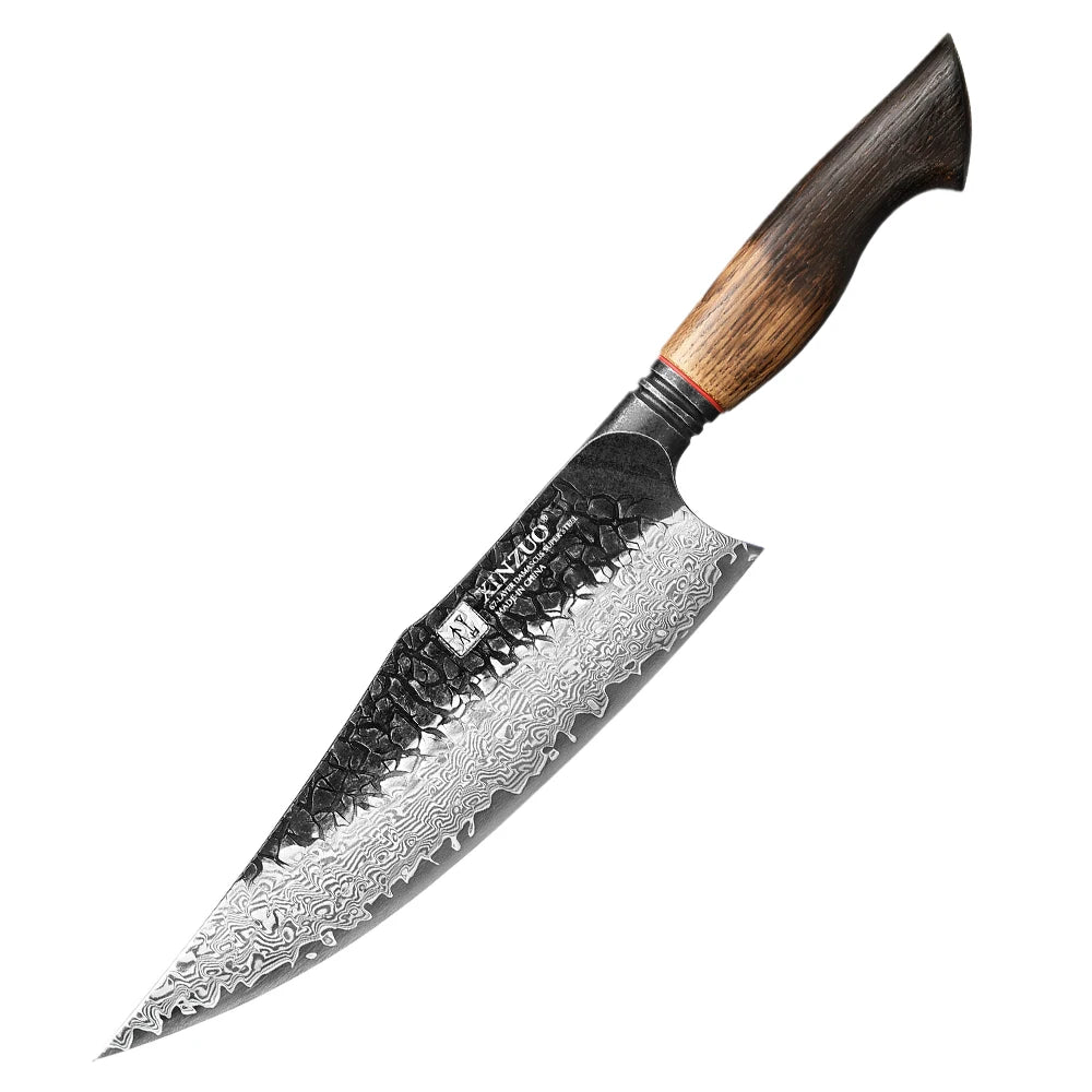 XINZUO 1-5PCS Damascus Steel Kitchen Knife 10Cr15CoMov Steel Core Chopping Vegetables And Fruits Household Kitchen Knife