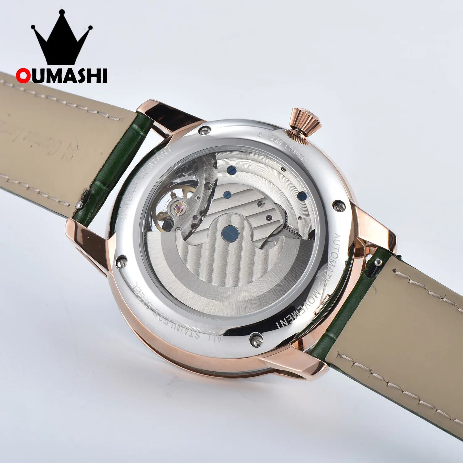 OUMASHI-46mm Tourbillon Watch Luxury Fashion casual personality trend Waterproof Snake Year mechanical men's watch