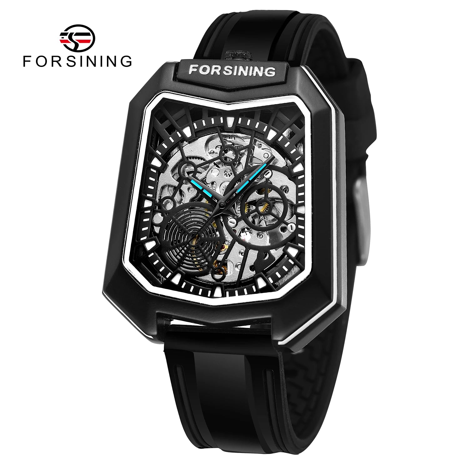 Spider Skeleton Outdoor Watch - Shield Case Automatic Mechanical with Silicone Strap