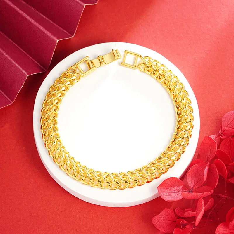 24K Gold Women's Keel Bracelet