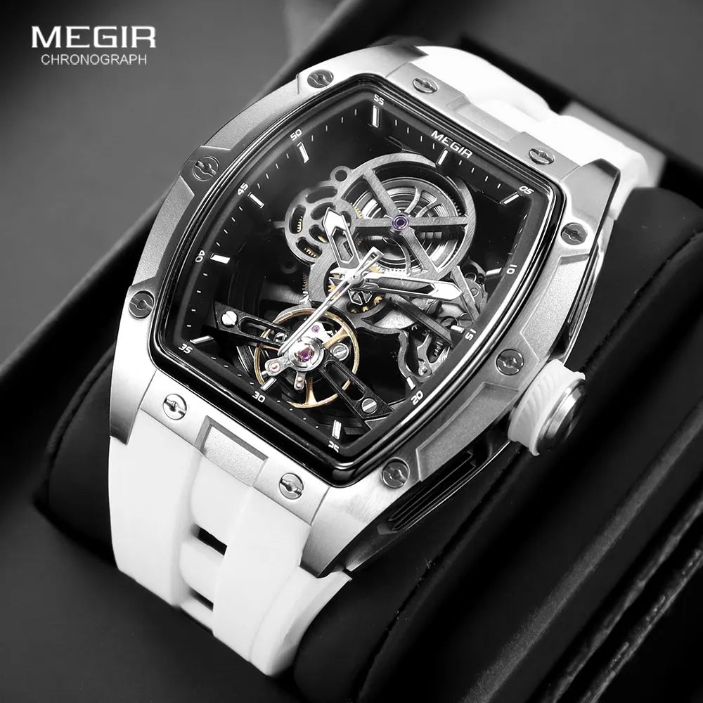 Skeleton Sport Automatic Watch - Silicone Band Waterproof