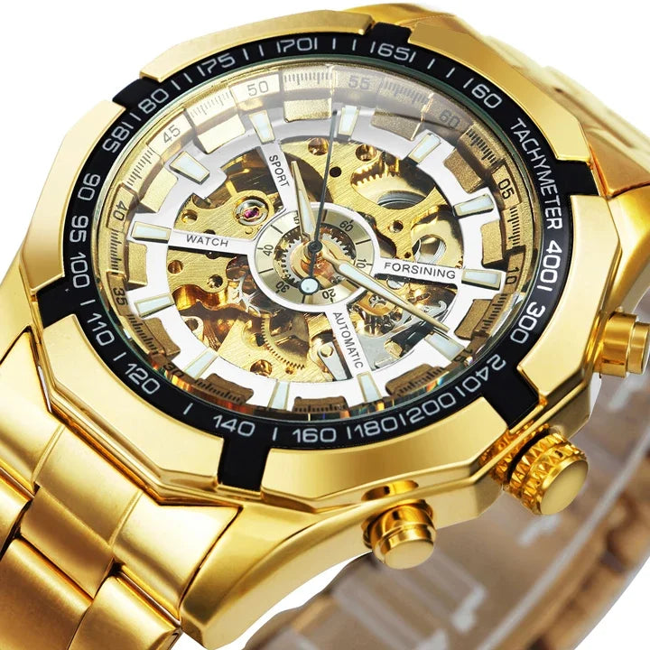 Winner Men Skeleton Automatic Mechanical Skeleton Top Brand Luxury Wristwatch
