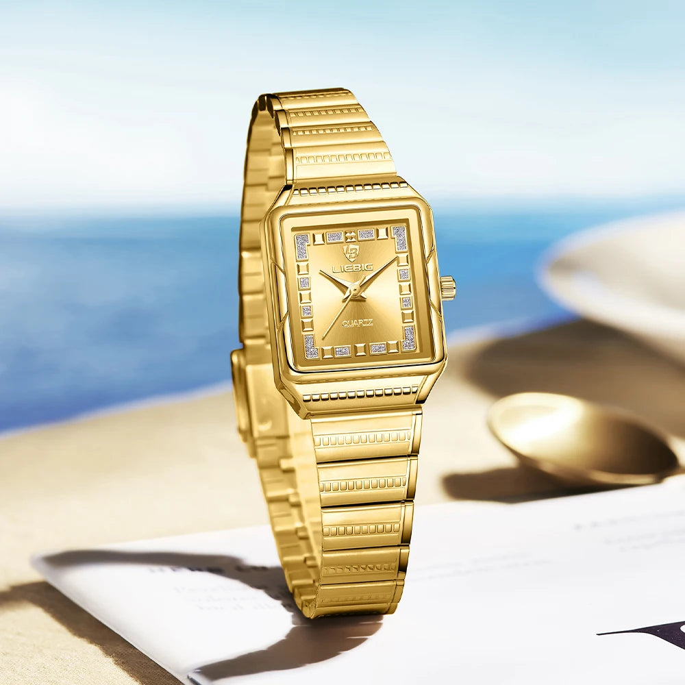 Top Brand Luxury Quartz Watch For Women Lady Stainless Steel Strip Watch Fashion Waterproof Wristwatch Relogio Feminino