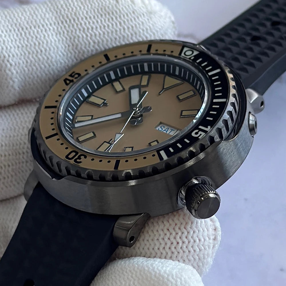 Man Tuna Canned Diver 43MM Watch Sapphire Crystal NH36 Automatic Movement 200m Waterproof Luminous Men's Stainless Steel Watch