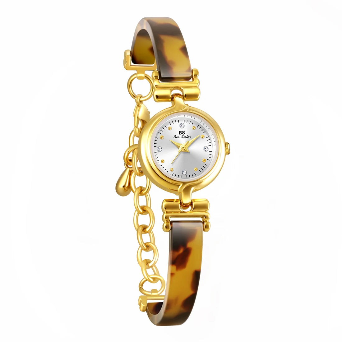Luxury Brand Woman Vintage Watch Dress Clock Amber Resin Bracelet Chain Watch Gifts For Women