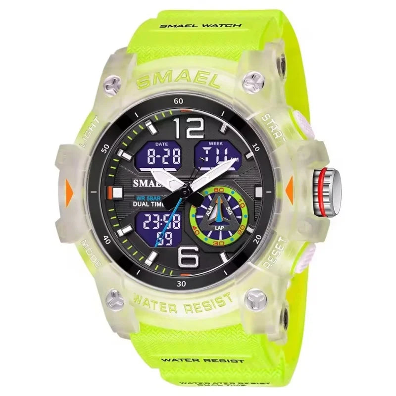 SMAEL Tactical Command 8007 - Military Dual Display Alarm Watch