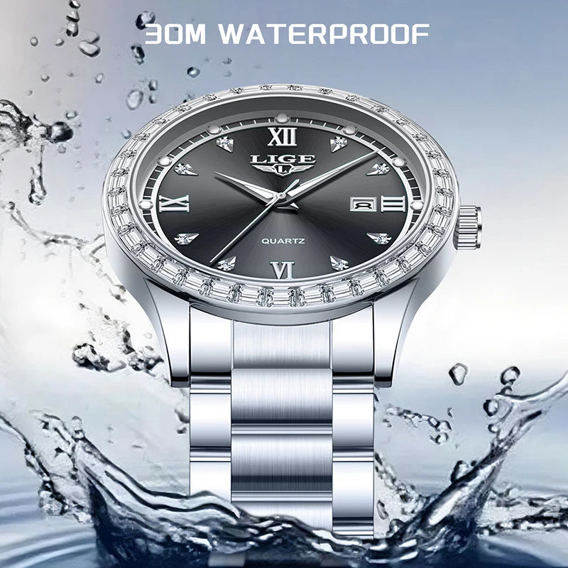 LIGE Femme Elegance - Luxury Women's Waterproof Date Watch