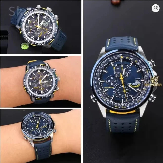 New Hot Sale Men Luxury Trend Quartz Clock Calendar Waterproof Multi Function Fancy Round Watch Stainless Automatic Watch