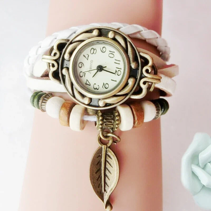 Elegant Fashion Ladies Dress Watches Vintage Wristwatches for Women Leatcher Band Small Dial Female Quartz Watch Montre Femme
