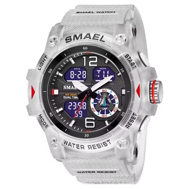 SMAEL Tactical Command 8007 - Military Dual Display Alarm Watch