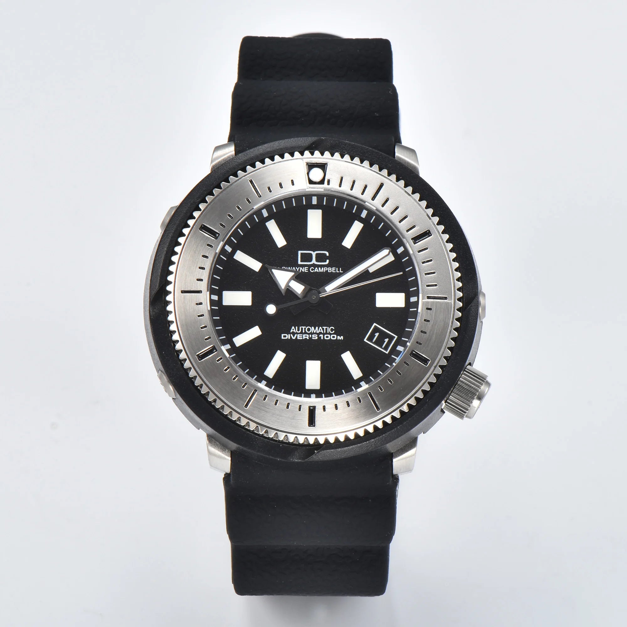 Automatic mechanical watch NH35 with waterproof sapphire glass and rubber strap - trendy, individual and fashionable wristwatch