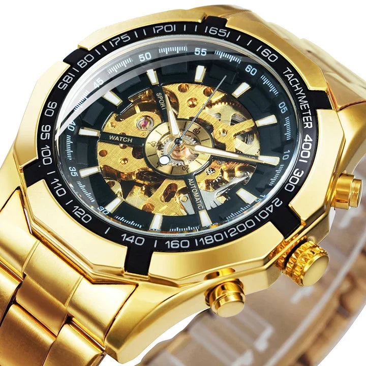 Winner Men Skeleton Automatic Mechanical Skeleton Top Brand Luxury Wristwatch