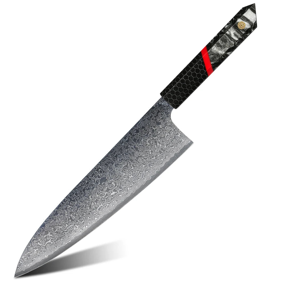 AMBER Kitchen Knife Set VG10  Damascus Steel Chef Knife Kitchen Accessories Professional Chef knives Cooking Tools