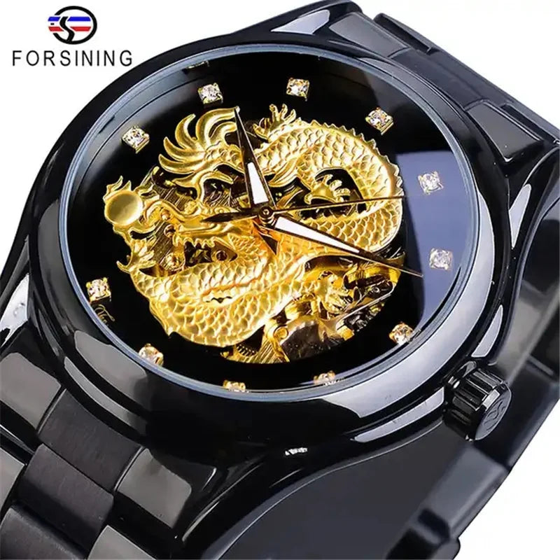 The Golden Dragon - Automatic Skeleton Watch