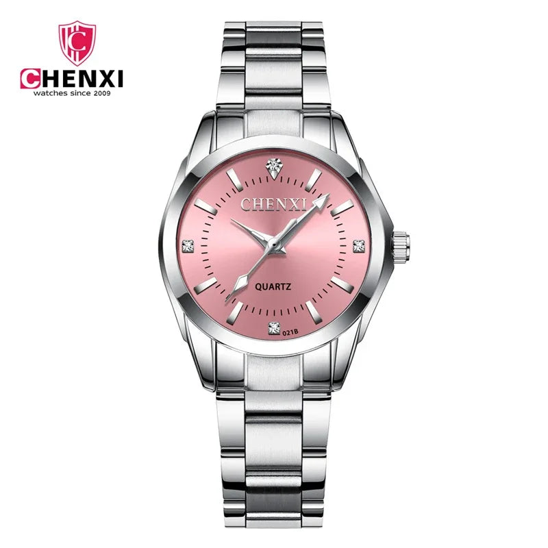 Luxury Diamond Alloy Watch - Fashion Steel Bracelet Waterproof Timepiece for Women