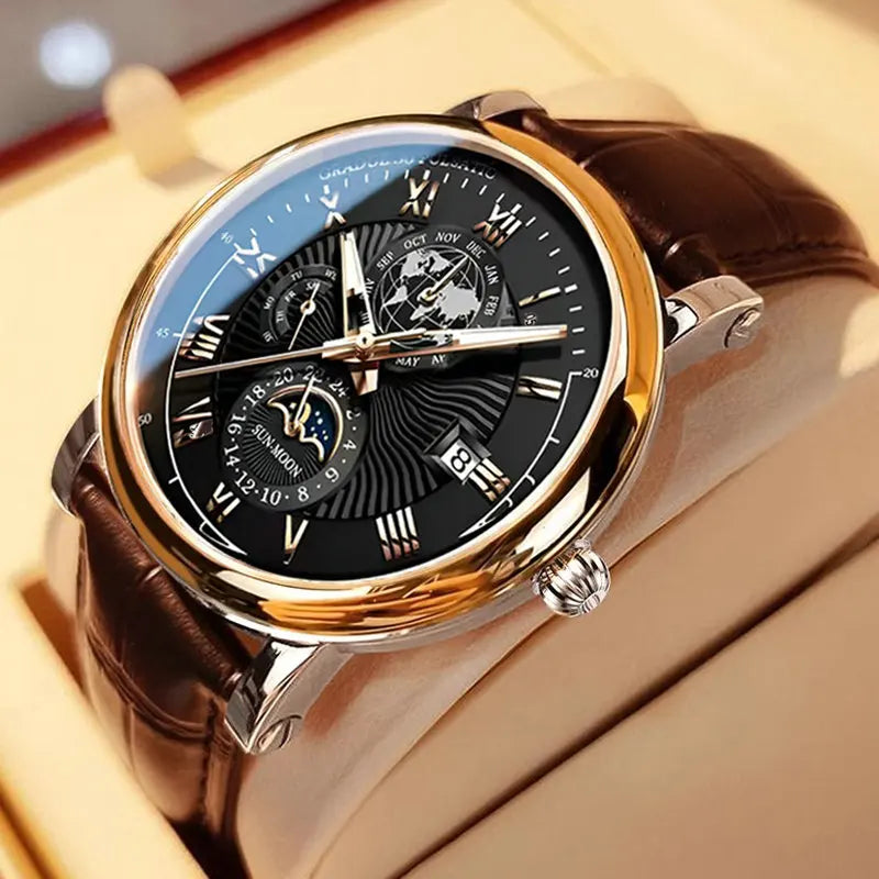 Waterproof Luminous Calendar Men's Watch, Student Quartz Wrist Watch